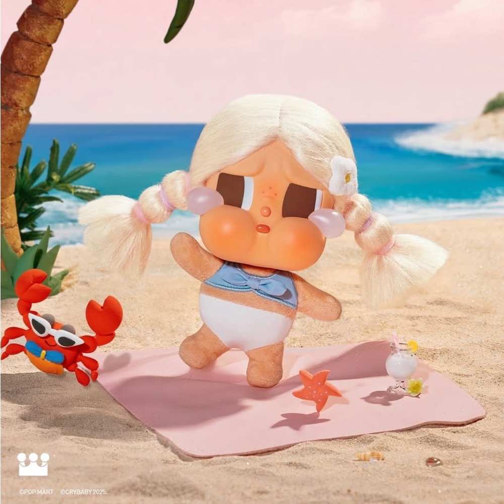 New Pop Mart Crybaby Vacation Mode On Chilling on the Beach Sealed